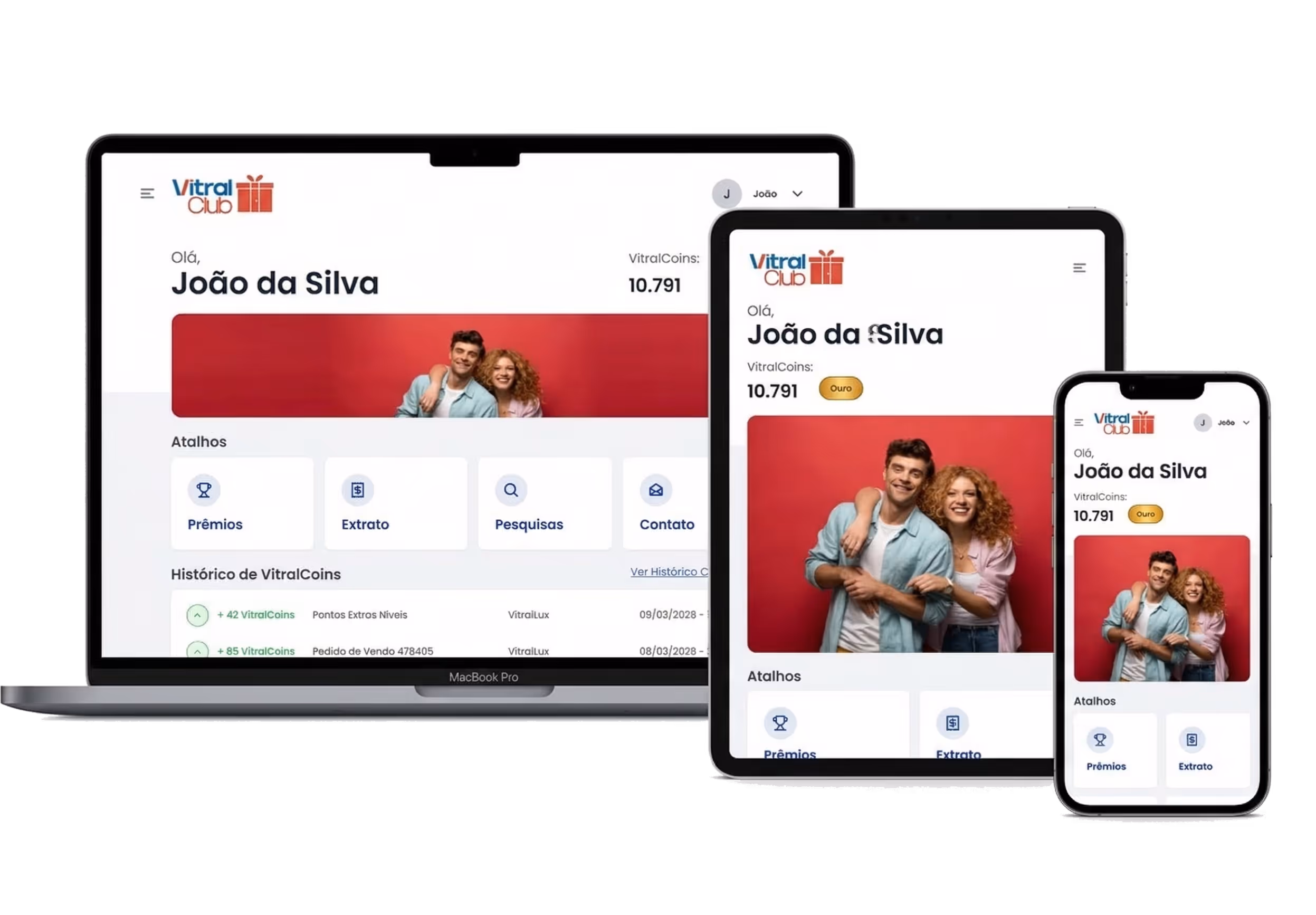VitralClub - Plataforma em dispositivos